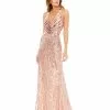 Mac Duggal Shop For Sleeveless Faux Wrap Sequin Embellished Cut Out Gown