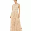Mac Duggal Cap Sleeve Embellished Evening Gown
