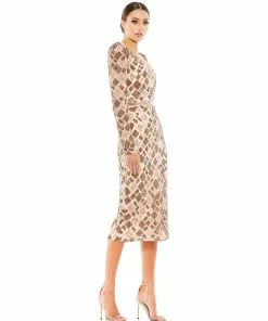 Mac Duggal Shop For Geo Embellished Midi Sheath Dress 9 Mac Duggal Shop For Geo Embellished Midi Sheath Dress