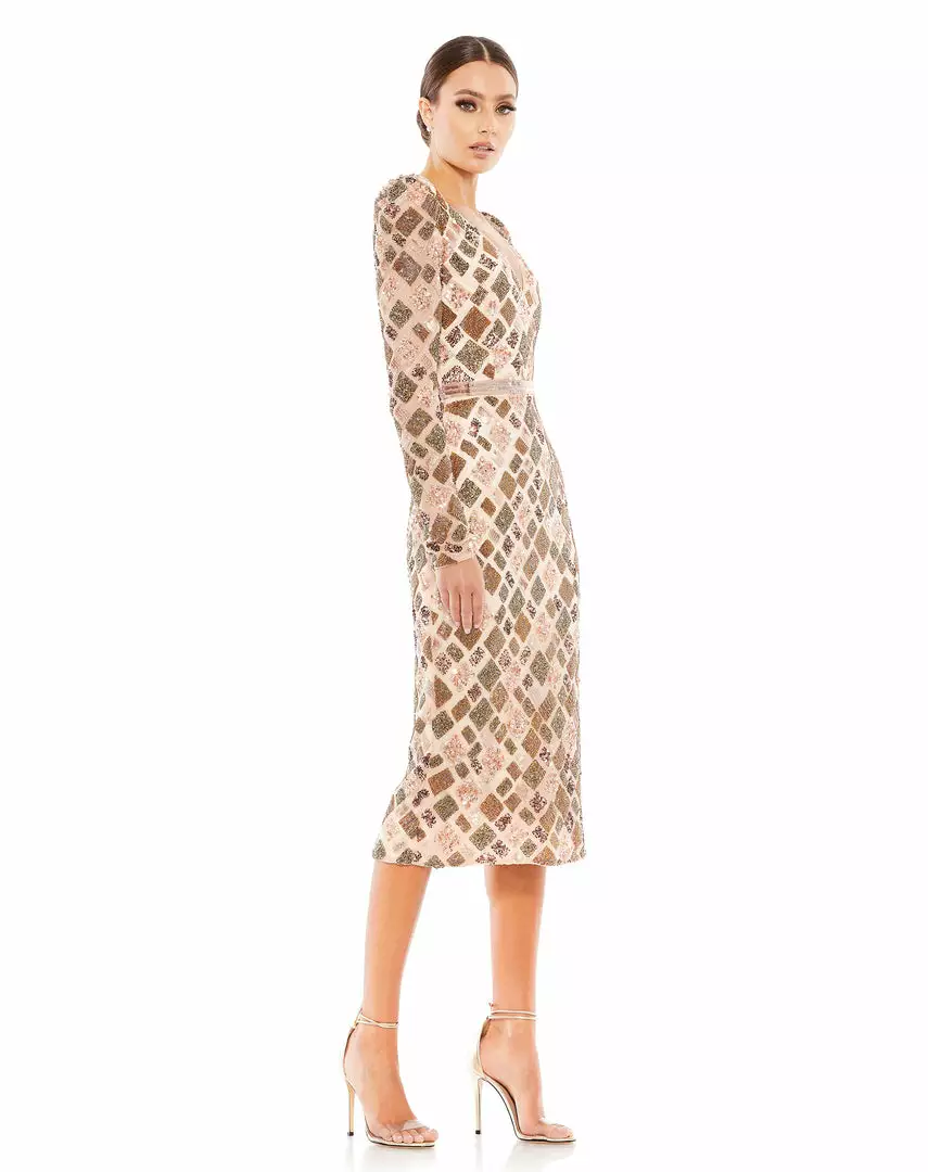 Mac Duggal Shop For Geo Embellished Midi Sheath Dress 3 Mac Duggal Shop For Geo Embellished Midi Sheath Dress