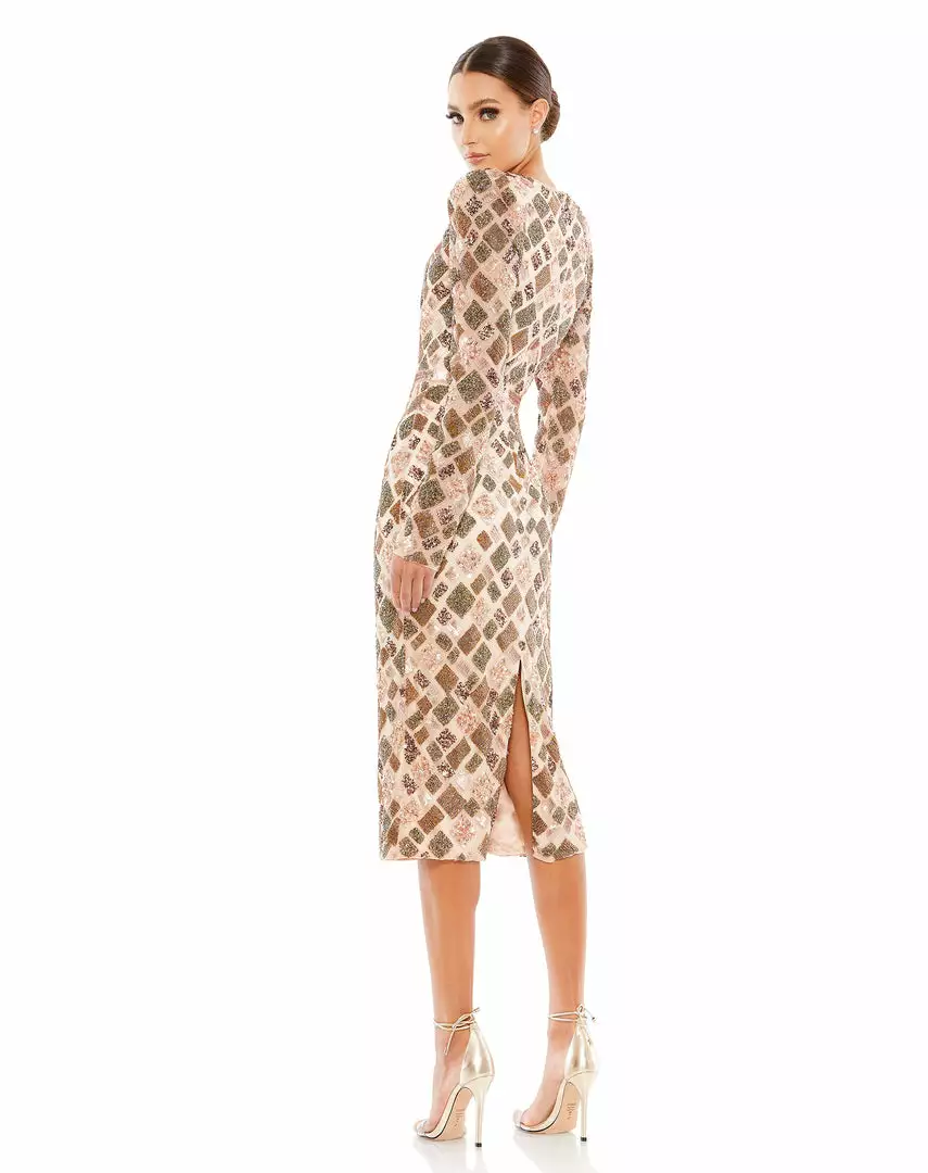 Mac Duggal Shop For Geo Embellished Midi Sheath Dress 4 Mac Duggal Shop For Geo Embellished Midi Sheath Dress