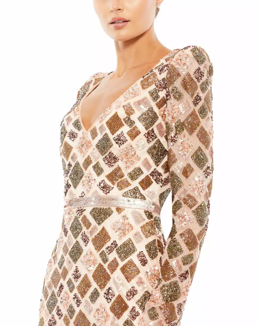 Mac Duggal Shop For Geo Embellished Midi Sheath Dress 2 Mac Duggal Shop For Geo Embellished Midi Sheath Dress