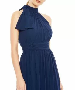 Ieena For Mac Duggal High Neck Chiffon Gown