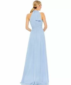 Ieena For Mac Duggal High Neck Chiffon Gown