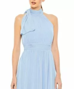 Ieena For Mac Duggal High Neck Chiffon Gown