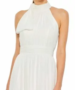 Ieena For Mac Duggal High Neck Chiffon Gown