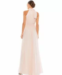 Ieena For Mac Duggal High Neck Chiffon Gown