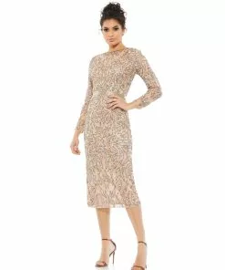 Mac Duggal Shop For Embellished Illusion Sheath Dress