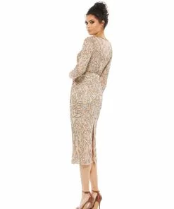 Mac Duggal Shop For Embellished Illusion Sheath Dress