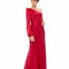 Ieena For Mac Duggal One Shoulder Blouson Sleeve Gown