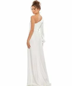 Ieena For Mac Duggal One Shoulder Blouson Sleeve Gown 11 Ieena For Mac Duggal One Shoulder Blouson Sleeve Gown