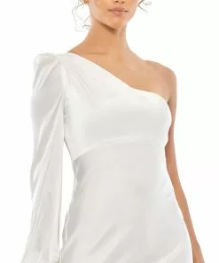 Ieena For Mac Duggal One Shoulder Blouson Sleeve Gown 12 Ieena For Mac Duggal One Shoulder Blouson Sleeve Gown