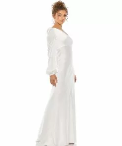 Ieena For Mac Duggal One Shoulder Blouson Sleeve Gown 13 Ieena For Mac Duggal One Shoulder Blouson Sleeve Gown