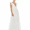 Ieena For Mac Duggal Tiered V-Neck Plunging Maxi Dress Shop For