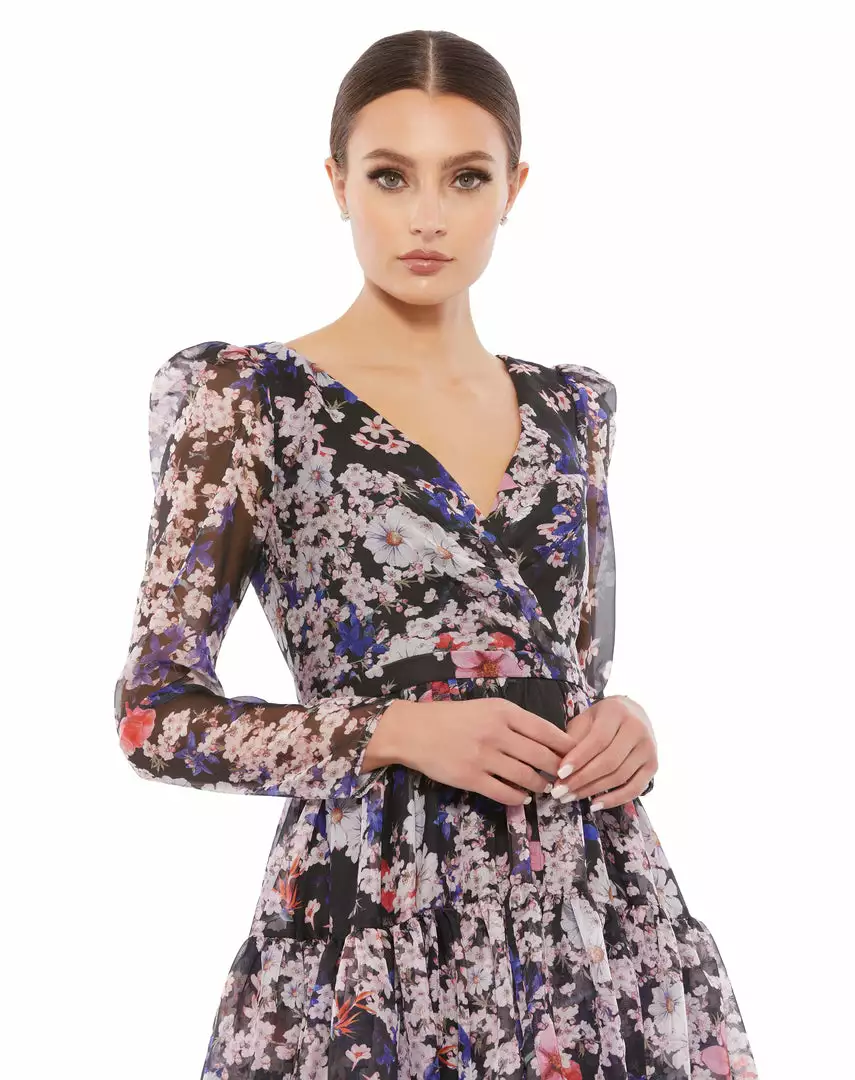 Ieena For Mac Duggal Shop For Floral Print Faux Wrap Long Sleeve Mini Dress 3 Ieena For Mac Duggal Shop For Floral Print Faux Wrap Long Sleeve Mini Dress