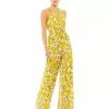 Ieena For Mac Duggal Shop For Crossed Halter Tie Waist Jumpsuit