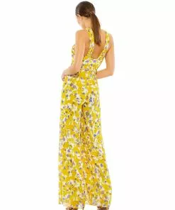 Ieena For Mac Duggal Shop For Crossed Halter Tie Waist Jumpsuit