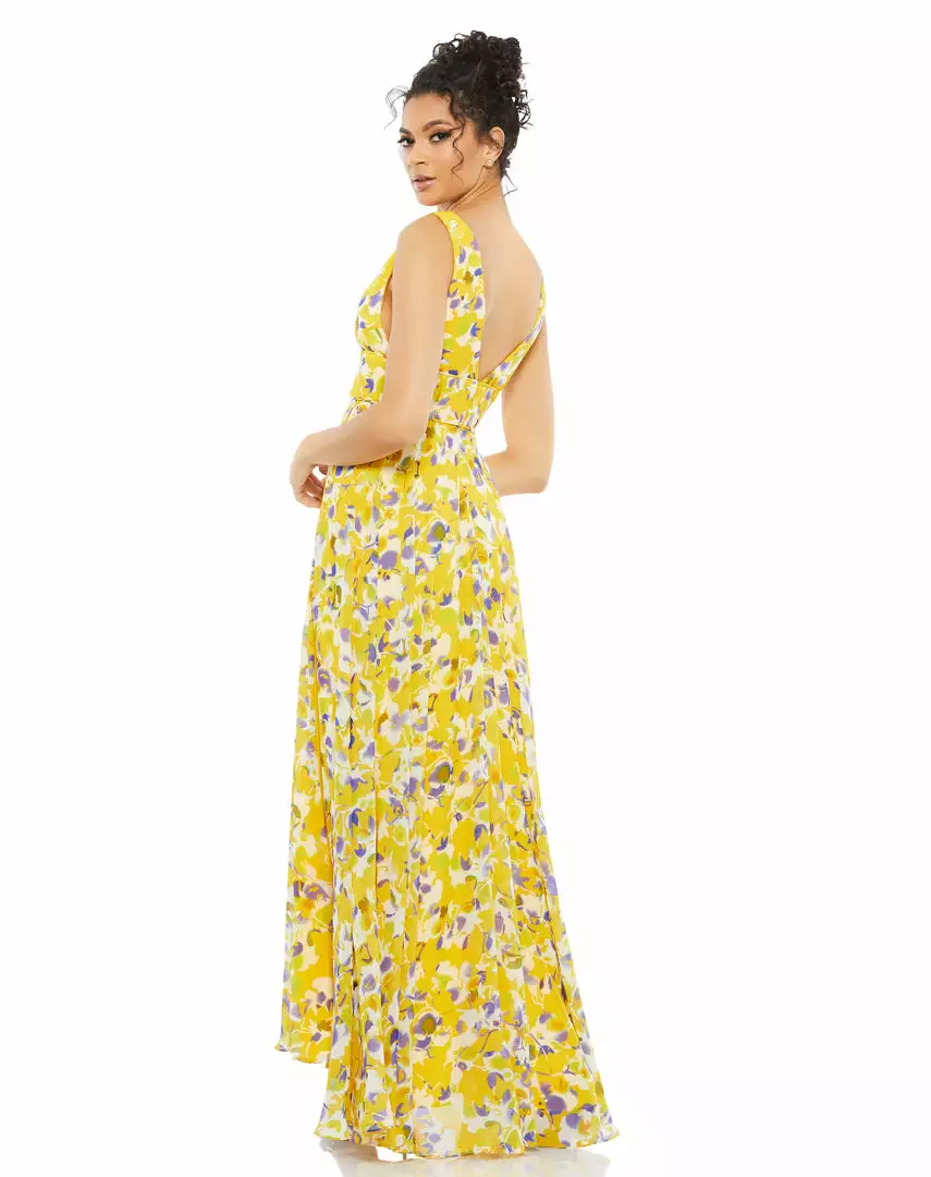 Ieena For Mac Duggal Floral Plunge V-Neck Gown 2 Ieena For Mac Duggal Floral Plunge V-Neck Gown