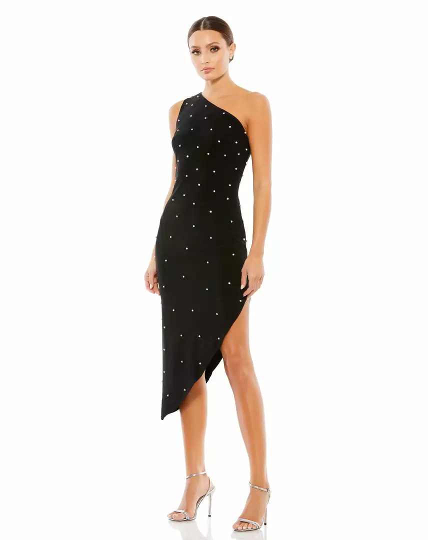 Ieena For Mac Duggal Shop For Pearl Encrusted One Shoulder Asymmetrical Hem Mid 1 Ieena For Mac Duggal Shop For Pearl Encrusted One Shoulder Asymmetrical Hem Mid