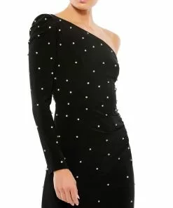 Ieena For Mac Duggal Rhinestone Encrusted One Shoulder Long Sleeve Mini Dress Shop For 6 Ieena For Mac Duggal Rhinestone Encrusted One Shoulder Long Sleeve Mini Dress Shop For