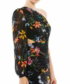 Ieena For Mac Duggal Shop For Floral One Sleeve Cut Out Dress 6 Ieena For Mac Duggal Shop For Floral One Sleeve Cut Out Dress