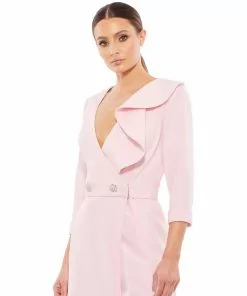 Ieena For Mac Duggal Ruffled Faux Tuxedo Mini Dress 9 Ieena For Mac Duggal Ruffled Faux Tuxedo Mini Dress