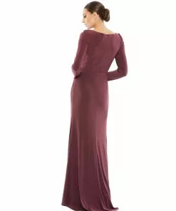 Mac Duggal Shop For Boat Neck Jersey Gown W/ Embellished Shoulder 10 Mac Duggal Shop For Boat Neck Jersey Gown W/ Embellished Shoulder