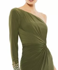 Mac Duggal Twist Front Embellished Sleeve Jersey Gown Shop For 9 Mac Duggal Twist Front Embellished Sleeve Jersey Gown Shop For