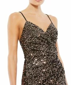 Ieena For Mac Duggal Sequined Gather Waist Gown Shop For 5 Ieena For Mac Duggal Sequined Gather Waist Gown Shop For