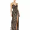 Ieena For Mac Duggal Sequined Gather Waist Gown Shop For