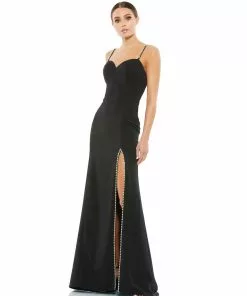 Ieena For Mac Duggal Sweetheart Evening Gown W/ Rhinestone Accents