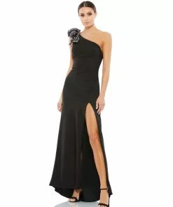 Ieena For Mac Duggal Sequined Bow One-Shoulder Gown Shop For