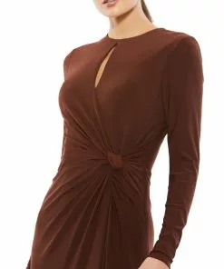 Ieena For Mac Duggal Shop For Keyhole Gathered Waist Jersey Gown