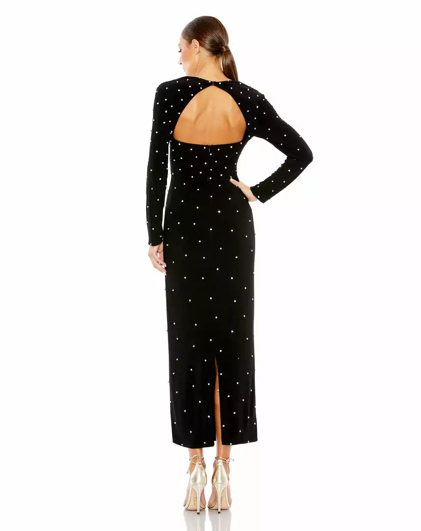Ieena For Mac Duggal Allover Rhinestone Long Sleeve Dress New Arrivals 5 Ieena For Mac Duggal Allover Rhinestone Long Sleeve Dress New Arrivals