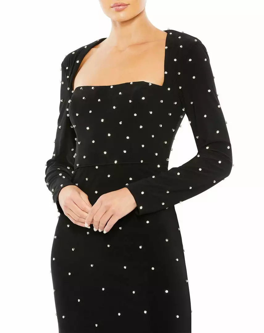 Ieena For Mac Duggal Allover Rhinestone Long Sleeve Dress New Arrivals 6 Ieena For Mac Duggal Allover Rhinestone Long Sleeve Dress New Arrivals