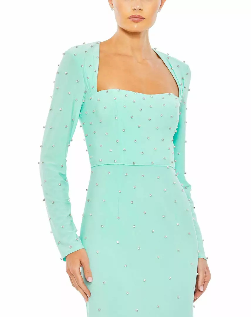 Ieena For Mac Duggal Allover Rhinestone Long Sleeve Dress New Arrivals 3 Ieena For Mac Duggal Allover Rhinestone Long Sleeve Dress New Arrivals