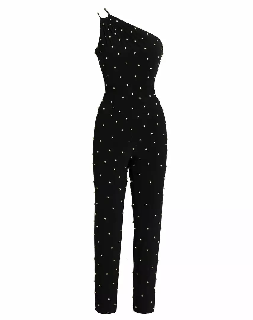 MAC Jumpsuits & Rompers All Over Rhinestone One Shoulder Jumpsuit | Sample | Sz. 2 4 MAC Jumpsuits & Rompers All Over Rhinestone One Shoulder Jumpsuit | Sample | Sz. 2