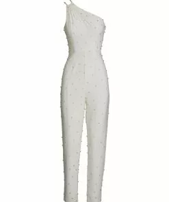 MAC Jumpsuits & Rompers All Over Rhinestone One Shoulder Jumpsuit | Sample | Sz. 2