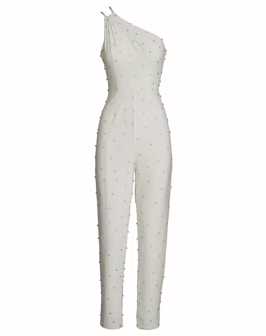 MAC Jumpsuits & Rompers All Over Rhinestone One Shoulder Jumpsuit | Sample | Sz. 2 1 MAC Jumpsuits & Rompers All Over Rhinestone One Shoulder Jumpsuit | Sample | Sz. 2