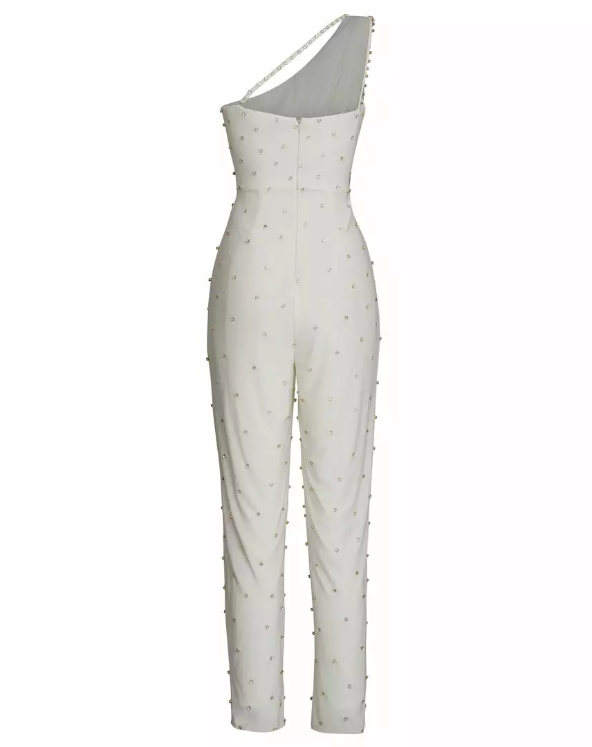 MAC Jumpsuits & Rompers All Over Rhinestone One Shoulder Jumpsuit | Sample | Sz. 2 2 MAC Jumpsuits & Rompers All Over Rhinestone One Shoulder Jumpsuit | Sample | Sz. 2