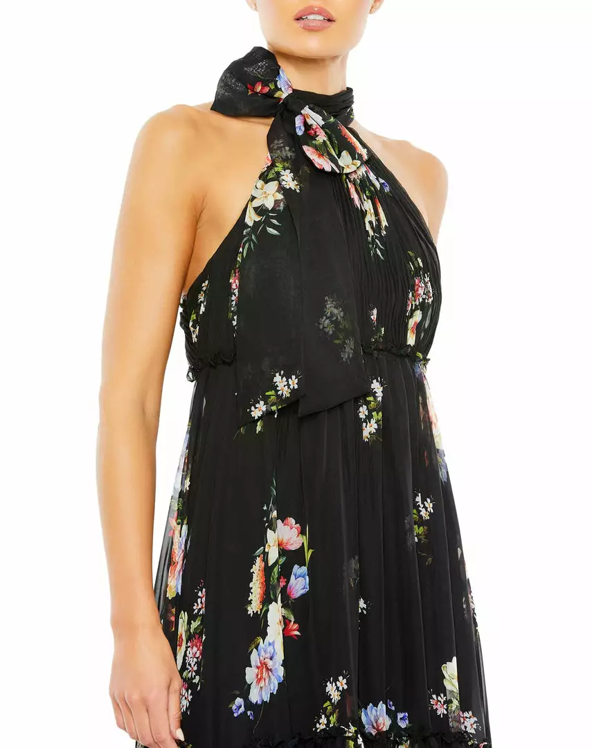 Ieena For Mac Duggal Floral Print Ruched Tiered High Neck Bow Gown Shop For 3 Ieena For Mac Duggal Floral Print Ruched Tiered High Neck Bow Gown Shop For