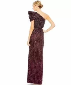 Mac Duggal Embellished Puff One Shoulder Gown Shop For