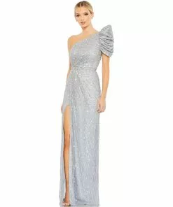 Mac Duggal Embellished Puff One Shoulder Gown Shop For