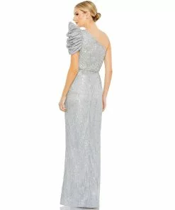 Mac Duggal Embellished Puff One Shoulder Gown Shop For