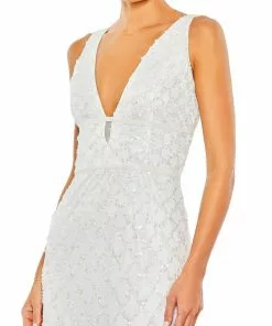 Mac Duggal Sequined Plunge Neck Sleeveless Column Gown Shop For 13 Mac Duggal Sequined Plunge Neck Sleeveless Column Gown Shop For