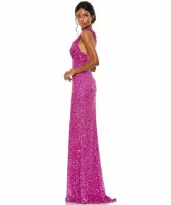 Mac Duggal Embellished Ruffle Strap Trumpet Gown Shop For