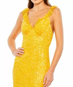 Mac Duggal Embellished Ruffle Strap Trumpet Gown Shop For