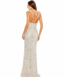 Mac Duggal Embellished Ruffle Strap Trumpet Gown Shop For