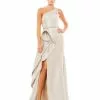 Mac Duggal One Shoulder Metallic Ruffled Evening Gown Shop For
