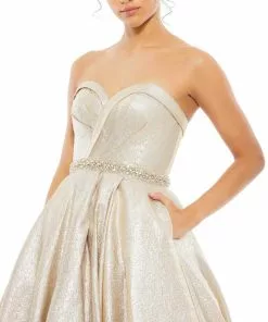 Mac Duggal Metallic Sweetheart Ballgown Shop For